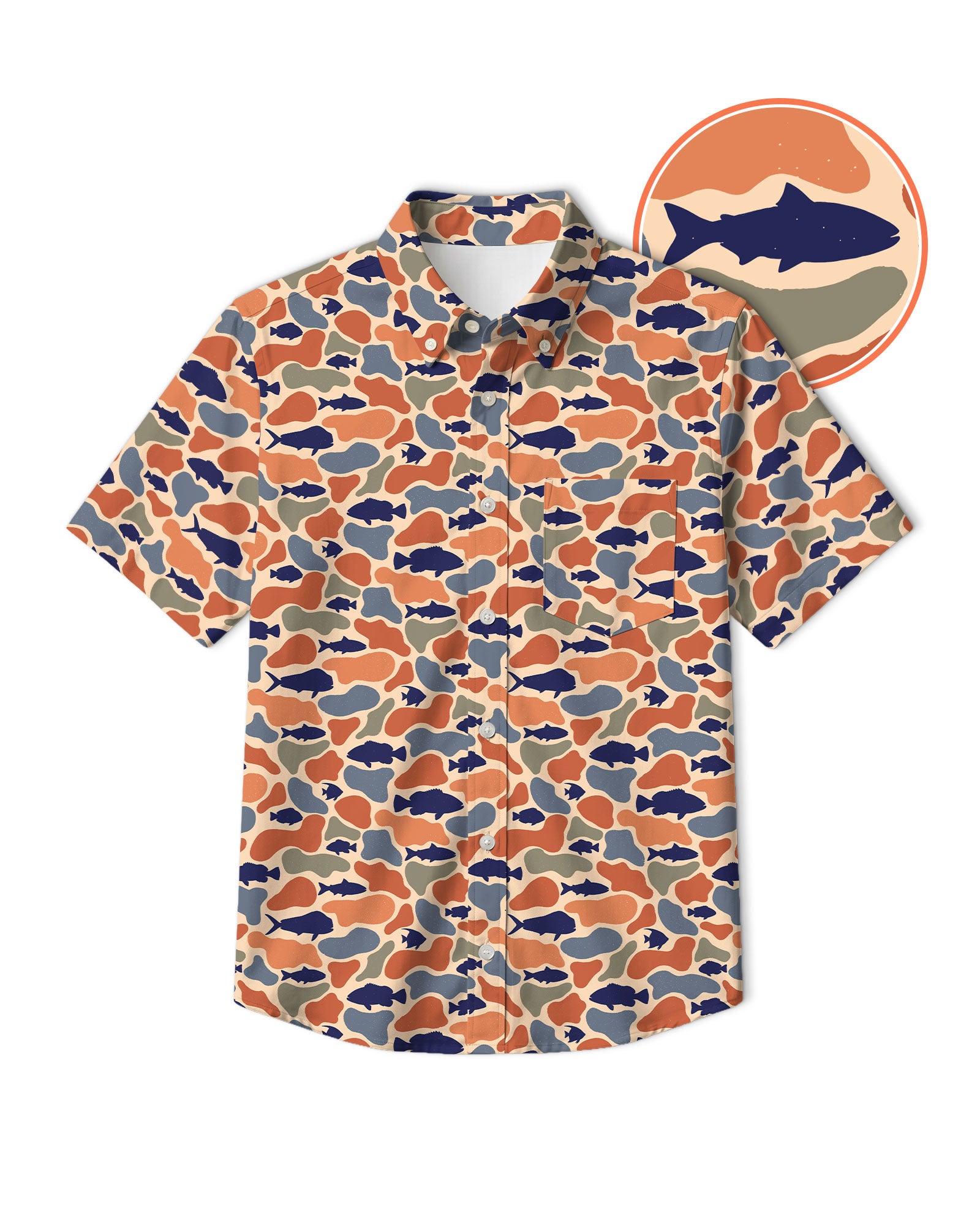 Coastal Shadows Button Shirt