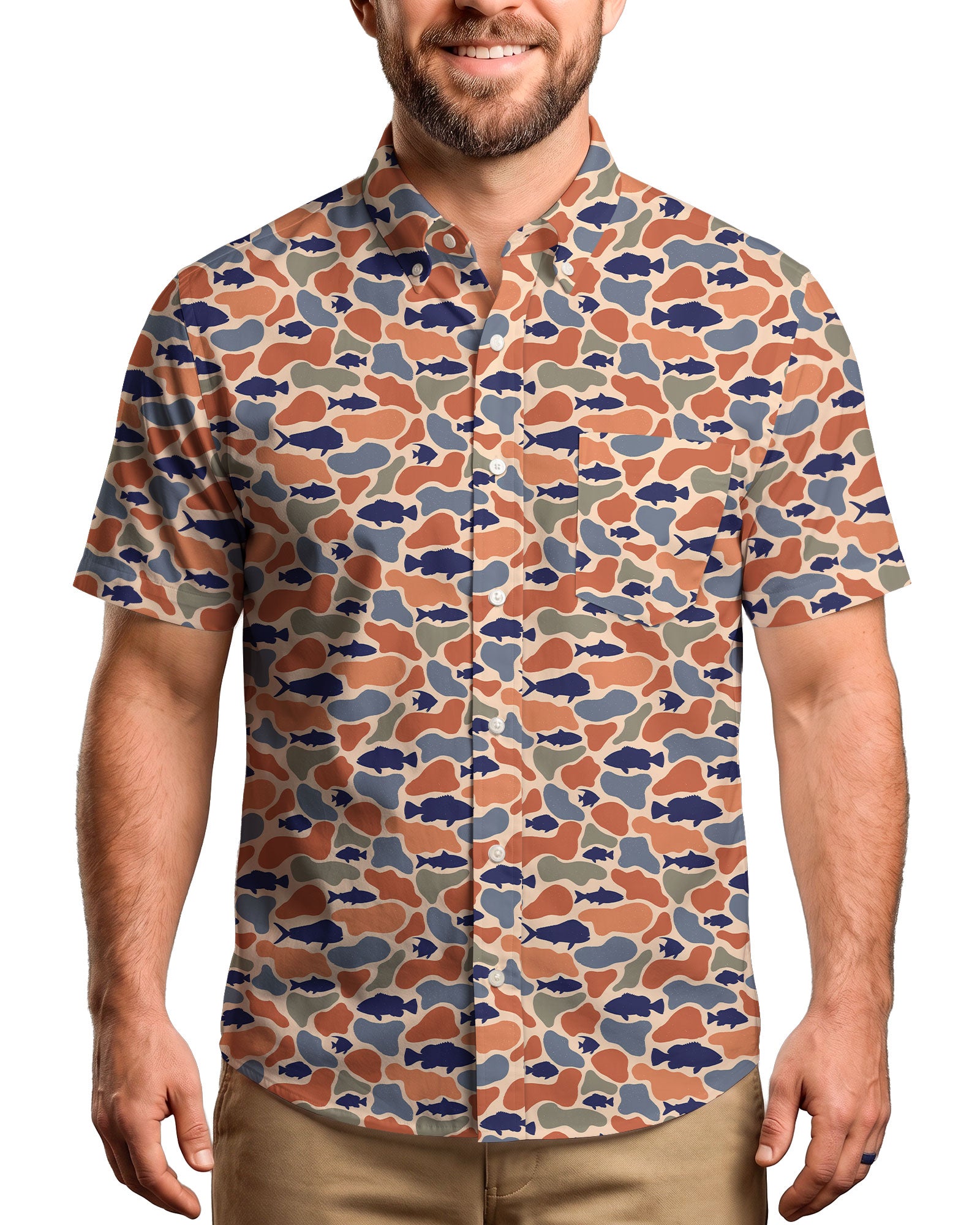 Coastal Shadows Button Shirt