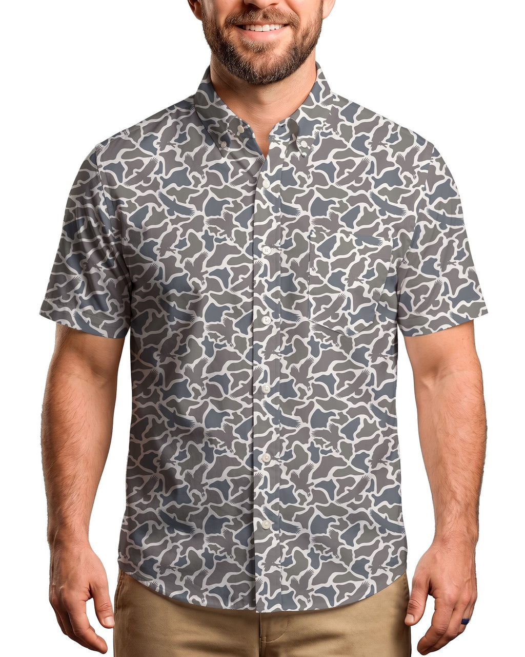 Marsh Hawk Camo Button Shirt