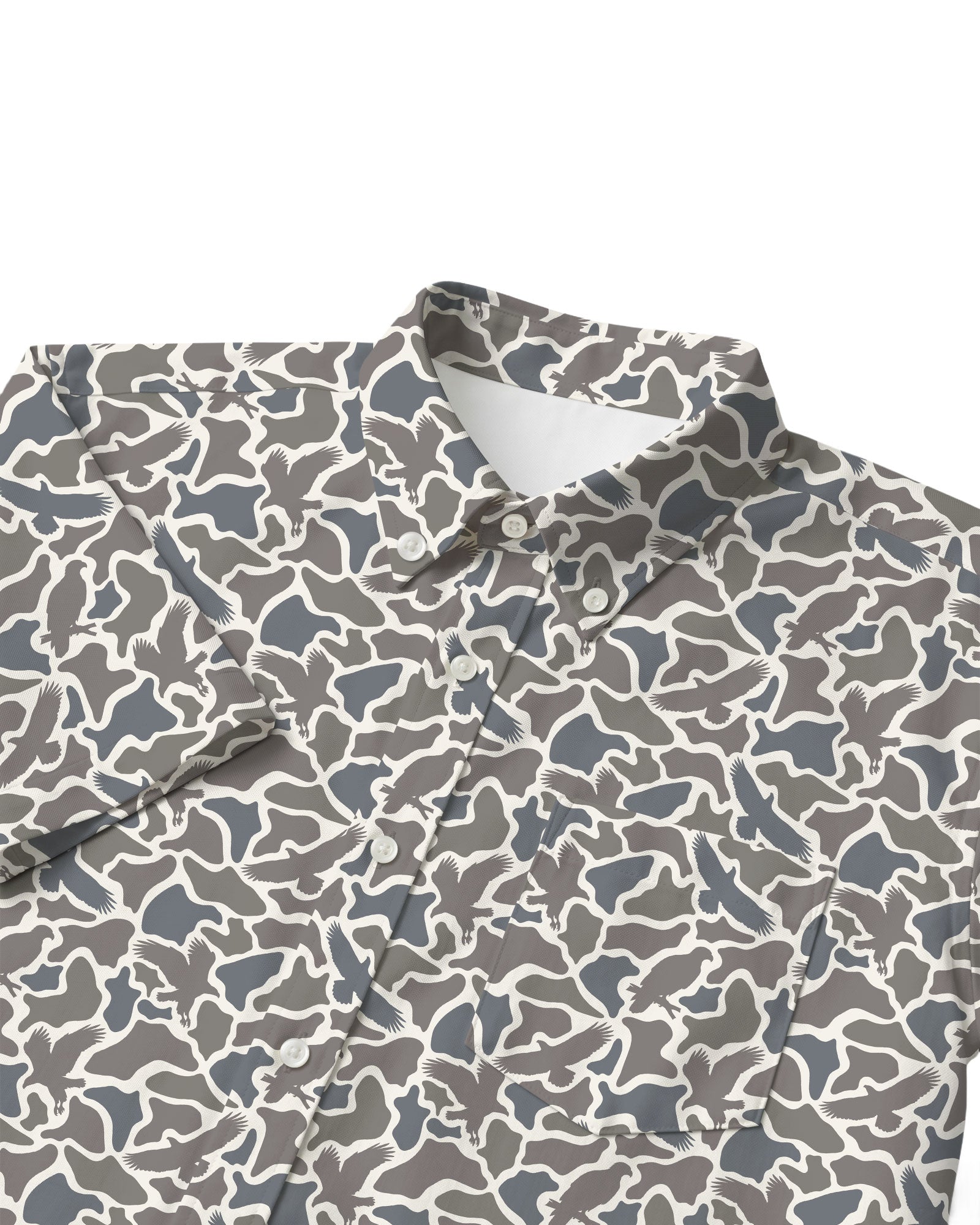 Marsh Hawk Camo Button Shirt