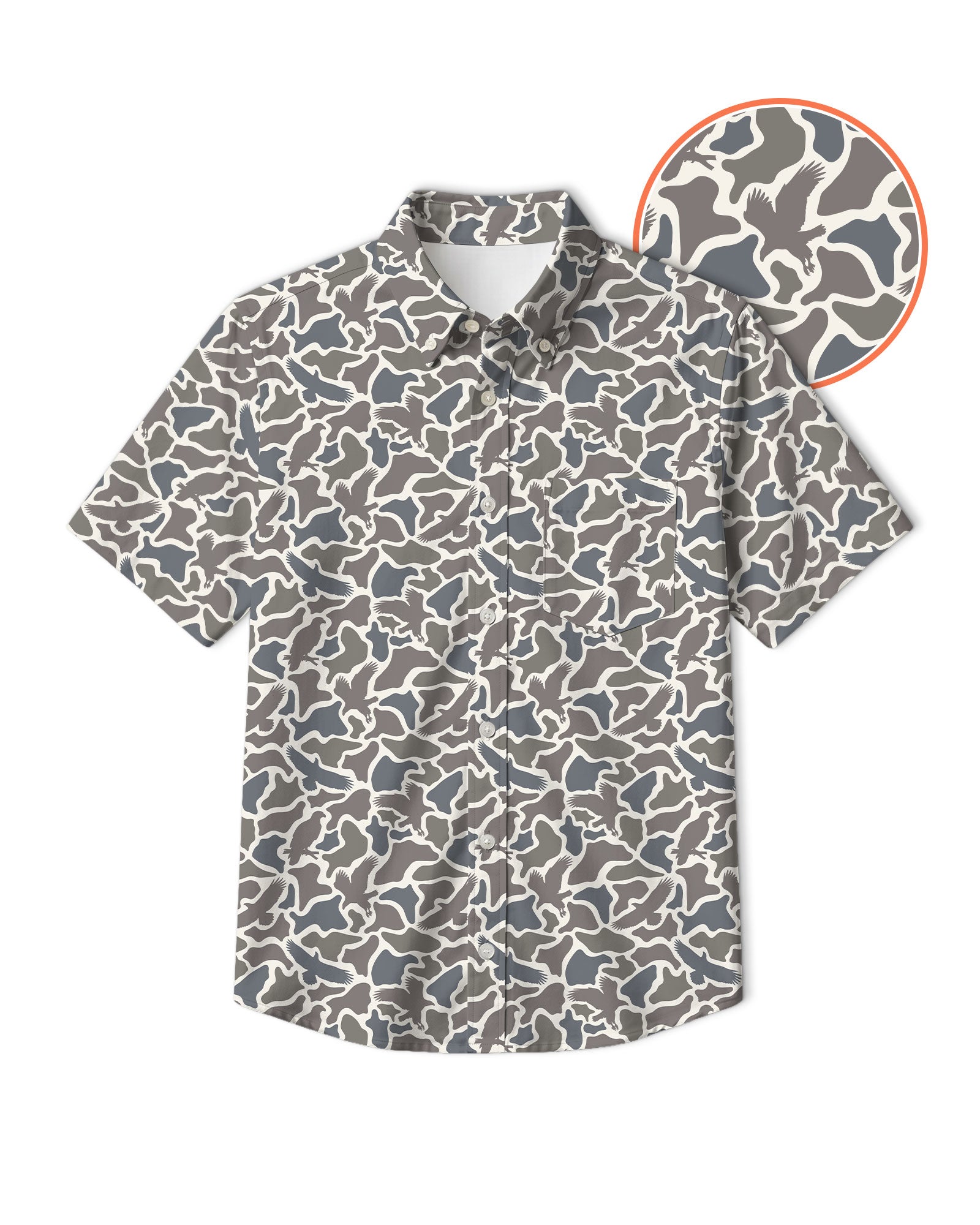 Marsh Hawk Camo Button Shirt