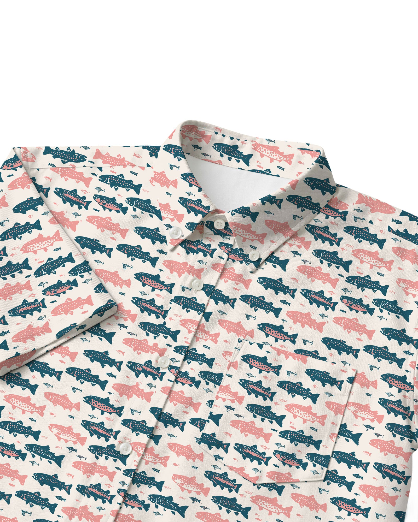 Hooked on Trout Button Shirt