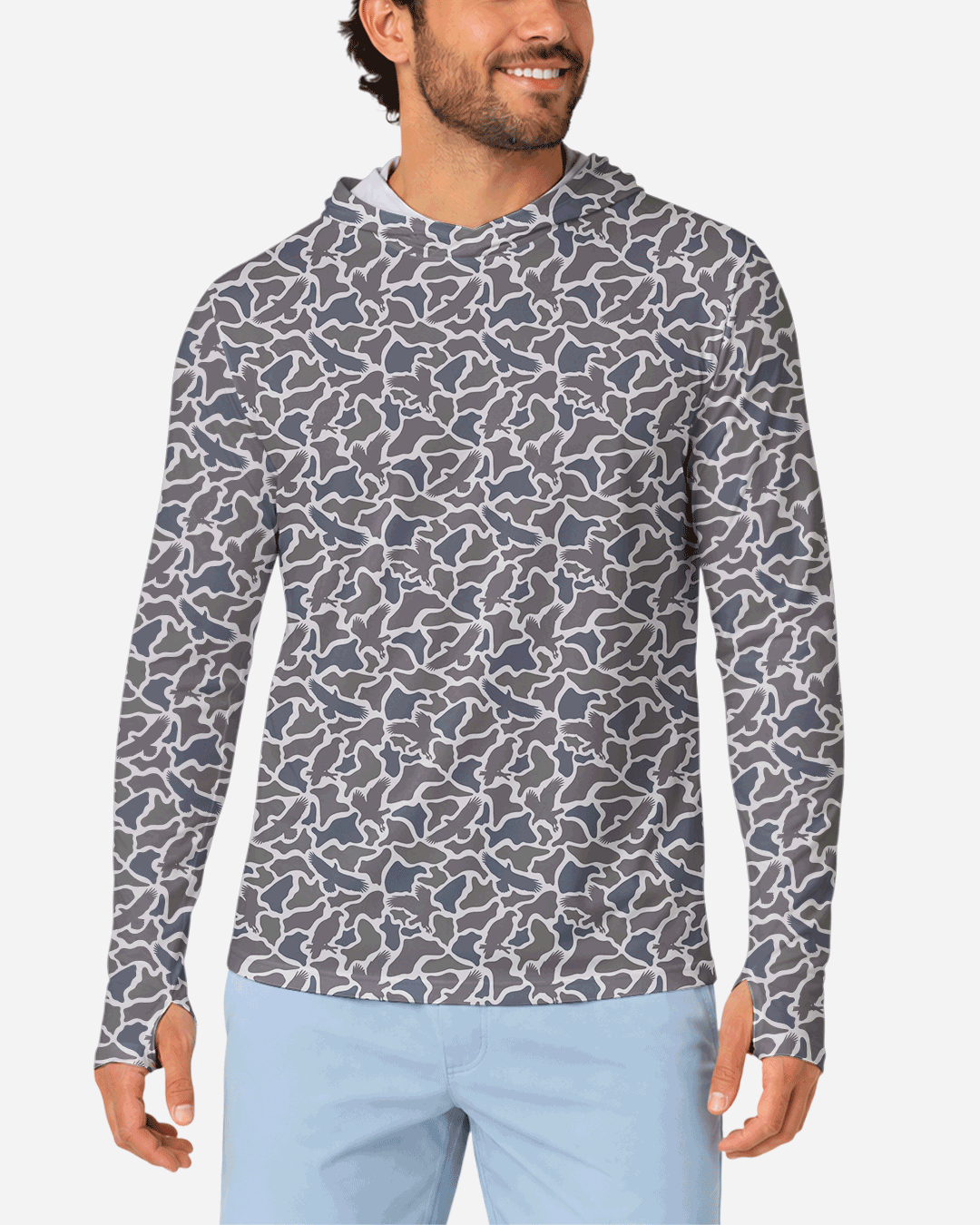 Marsh Hawk Camo Sun Hoodie